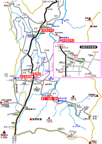 神社パワースポット巡り　地図